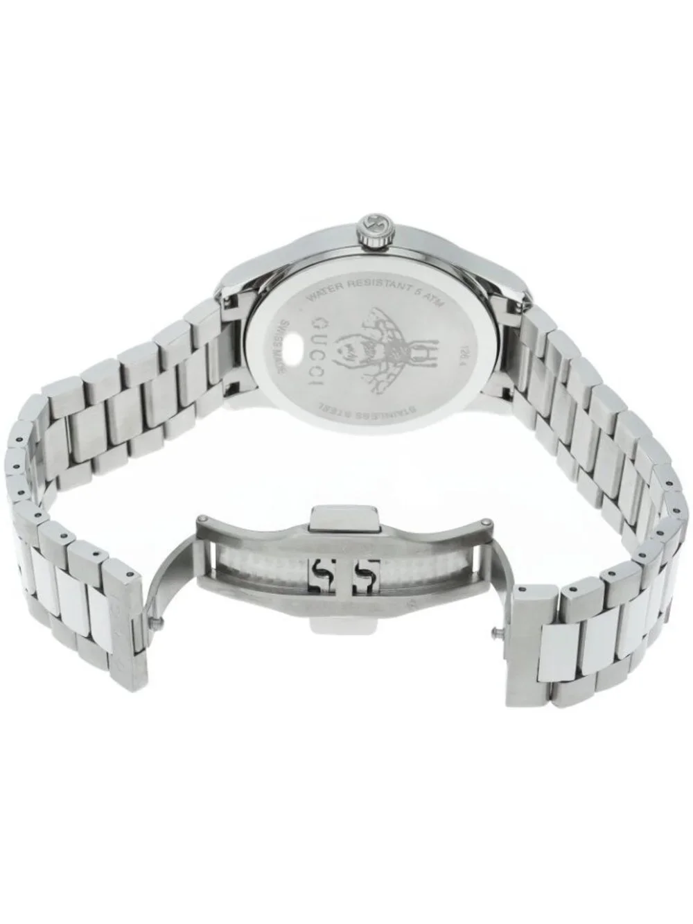 Gucci G-timeless Watch 126.4 Silver Polished
